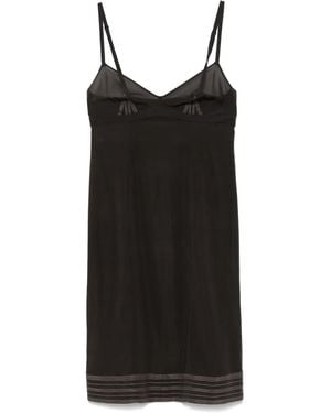 Carine Gilson Silk Slip Dress - Black
