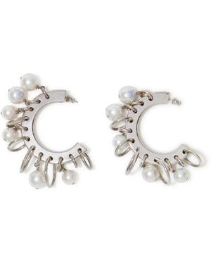 Emilio Pucci Hoop Earrings - White