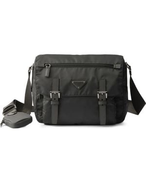 Prada Logo-Detail Cross Body Bag - Black