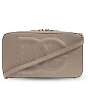 Dolce & Gabbana Schultertasche mit Logo-Prägung - Grau