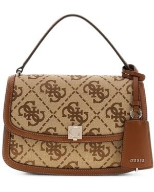 Guess Audrey Satchel-Tasche Mit Monogramm - Braun