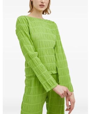 Résumé Long-Sleeves Pleated Top - Green
