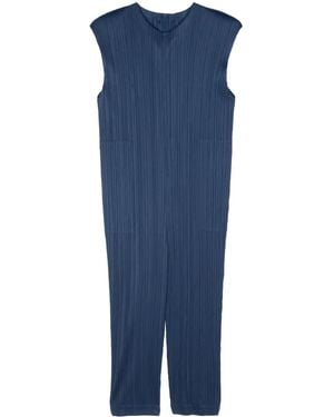 Pleats Please Issey Miyake Plissierter Monthly Colours January Jumpsuit - Blau