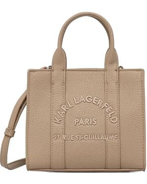 KARL LAGERFELD Mini Rue St-Guillaume Tote Bag - Natural