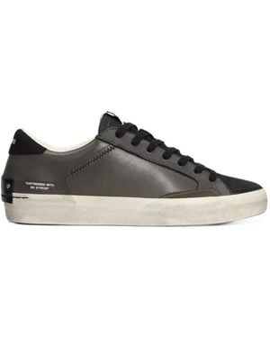 Crime London Distressed-Effect Panelled Trainers - Black