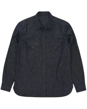 Fortela Ntex Japanese-Chambray Shirt - Blue