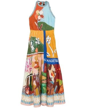 ALÉMAIS Mlak Halterneck Maxi Dress - White