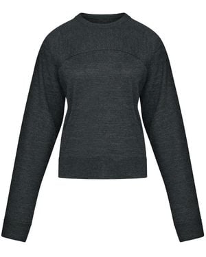 MM6 by Maison Martin Margiela T-Shirt Girocollo A Maniche Lunghe - Nero