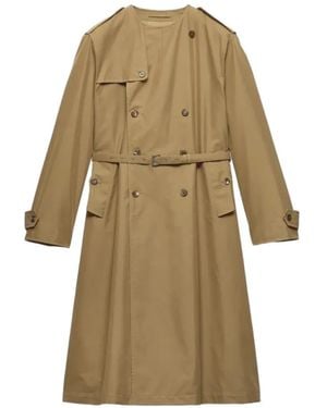Prada Cotton-Blend Coat - Natural