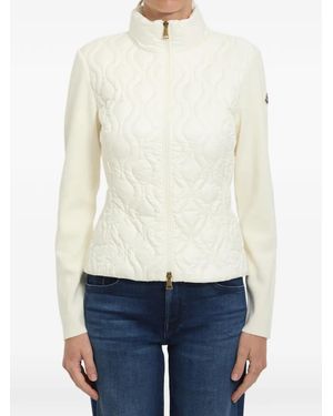 Moncler Quilted-Finish Padded Jacket - White