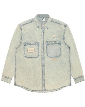Aape By A Bathing Ape Logo-Patch Shirt - Gray