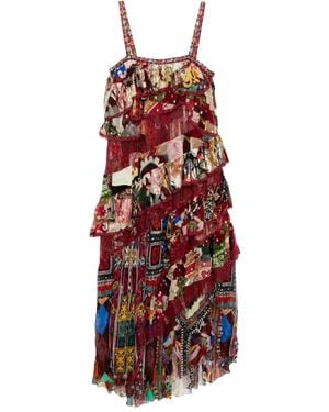 CAMILLA Patchwork Alchemy Dress - Red