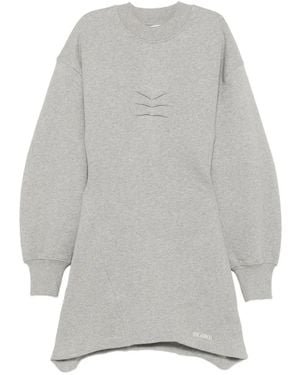 The Attico Cut-Out Balloon-Sleeve Mini Dress - Grey