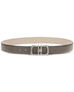 Ferragamo Gancini Reversible Belt - White