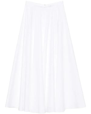 Givenchy A-Line Pleated Midi Skirt - White