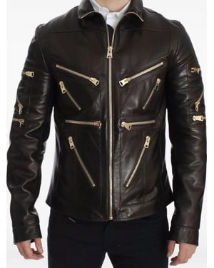 Dolce & Gabbana Multi-Zip Leather Jacket - Black