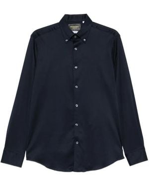 Alberto Gozzi Button-Down Collar Long-Sleeve Shirt - Blue