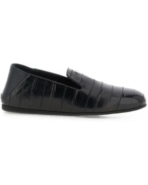 Giuseppe Zanotti Rupert 10 Glossy Eel-Skin Loafers - Black