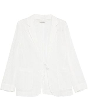forte_forte Eyelet Tie Jacket - White