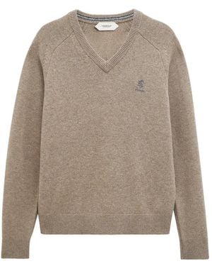 Pringle of Scotland Classic V-Neck Jumper - Natural