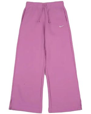 Nike Phoenix Wide-Leg Track Trousers - Purple
