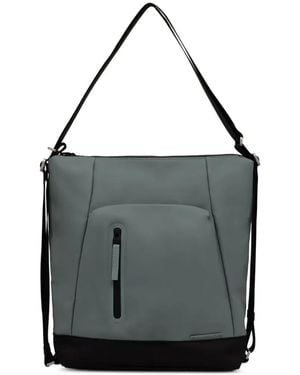 Rains Otaru Panelled Zip-Up Tote Bag - Black