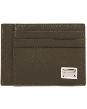 Dolce & Gabbana Logo-Plaque Card Holder - Brown