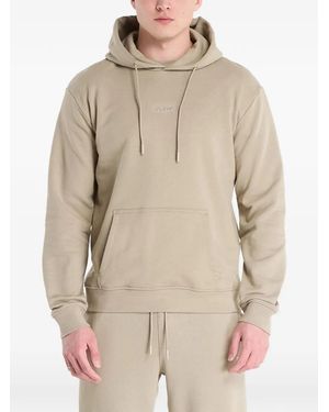 Guess Logo-Lettering Hoodie - Natural