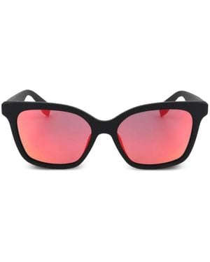 adidas Logo-Print Square-Frame Sunglasses - Pink