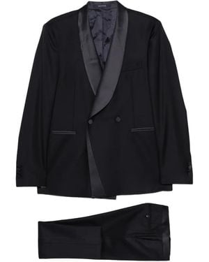 Tagliatore Double-Breasted Suit - Black