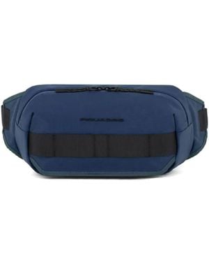 Piquadro Gürteltasche mit Logo-Applikation - Blau