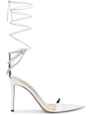 Alexandre Vauthier 111Mm Lace-Up Sandals - White