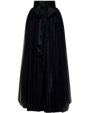 ROOM76 Tulle-Overlay Maxi Skirt - Black
