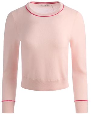 Alice + Olivia Jersey Coralann Con Cuello Redondo - Rosa