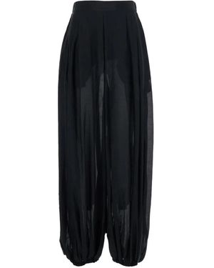 Semicouture High-waisted trousers - Negro