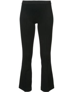 Helmut Lang Cropped Flare Rib Trousers - Black