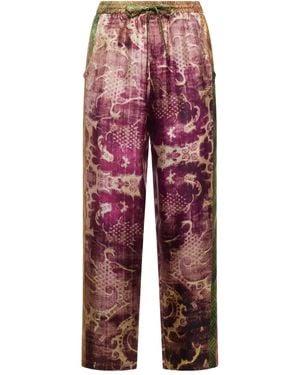 Pierre Louis Mascia Hose mit Damask-Print - Rot
