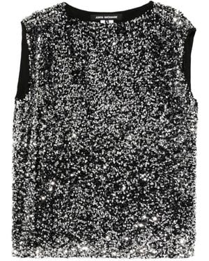 Junya Watanabe X Comme Des Garçons Canotta Con Paillettes - Nero
