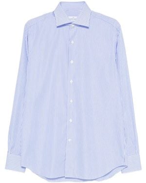 Alessandro Gherardi Striped Cotton Shirt - Blue