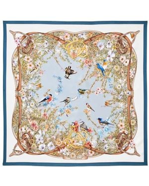 Aspinal of London Foulard Edwardian Garden - Blu
