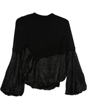 Noir Kei Ninomiya X Comme Des Garçons Panelled Top - Black