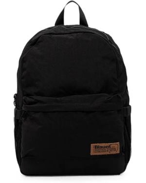 Blauer Logo-Patch Backpack - Black