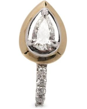Rainbow K Diamond Pear Earring - Metallic
