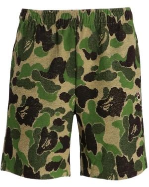 A Bathing Ape Camo Shorts - Green