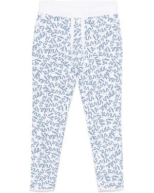Juvia Cotton-Blend Trousers - Blue
