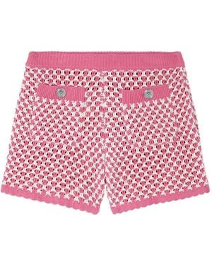 Versace Shorts All'Uncinetto - Rosso