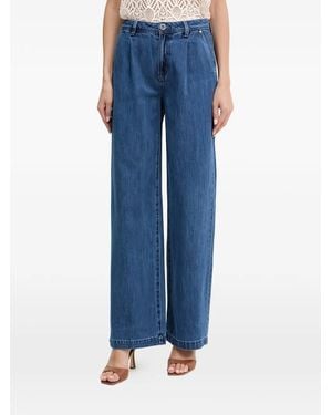 Morgan Pantaloni Plissé - Blu