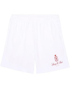 Sporty & Rich Vendome コットン トラックショーツ - ホワイト