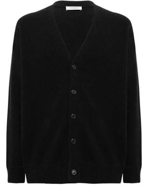 Laneus Button-Up Knitted Cardigan - Black