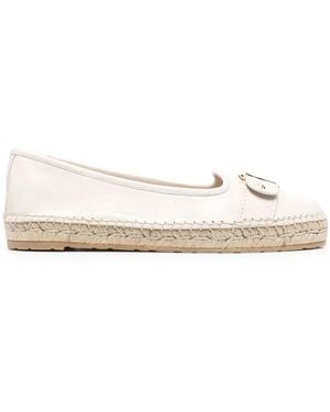 Ferragamo Vara Espadrilles Met Gespdetail - Naturel